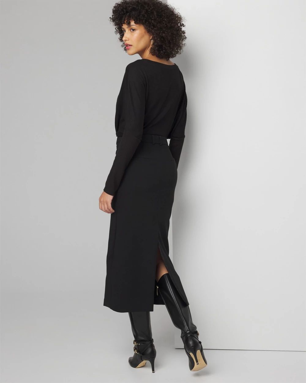 ボトムスその他 [MATINKIM]slit point skirt trouser in black SLIT POINT SKIRT TROUSER IN BLACK - MATINKIM